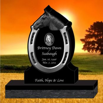 42x6x42 Black P5 All Laser Etched Horseshoe Elite Upright #1003L