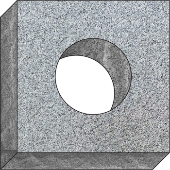 10x10x4 Gray 5" Core Vase Collar #2316
