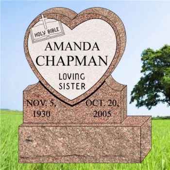 20x4x24 Morning Rose Heart #292