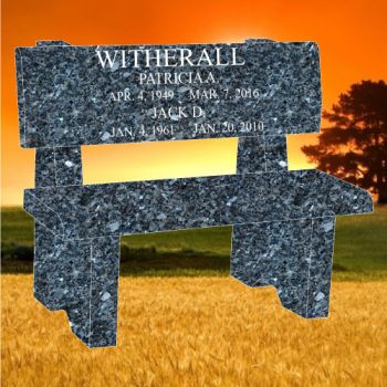 36x12x34 Blue Pearl P5 Park Bench #3009