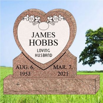 36x6x32 Morning Rose Heart #318