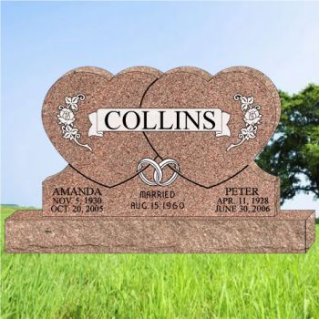 54x6x32 Morning Rose Double Heart #319