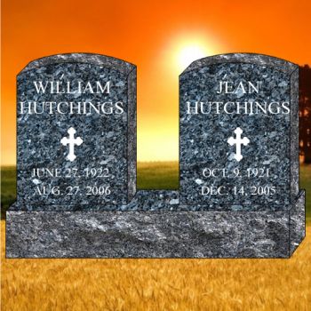 36x4x24 Blue Pearl Double Oval Upright #3490-F