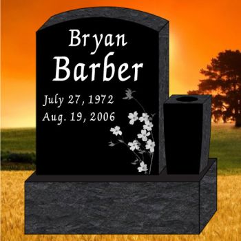 20x4x24 Black All Laser Etched Upright #354-FL