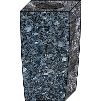 5x4x9 Blue Pearl Square Vase #362