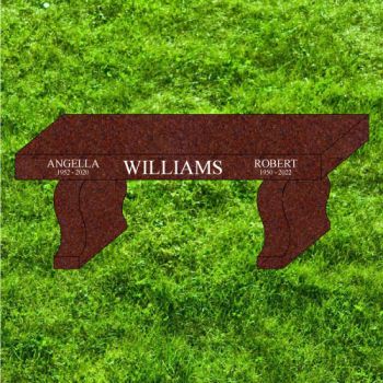 48x14x18 India Red P5 3 Piece Harp Legs Bench #3960