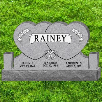 54x6x32 Gray Double Heart #545