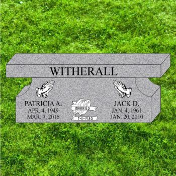 48x14x18 Gray P5 2 Piece Style D 6" Hole Bench #548