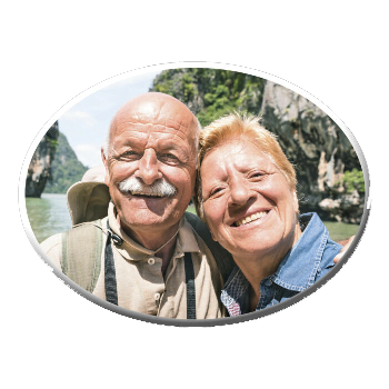 3.2x2.4 OC-3 Oval Metal Porcelain Photo #4517H