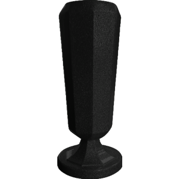 11.25x4.87 Classic 6" Ebony Black Metal Vase #2507