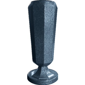 11.25x4.87 Classic 6" Sapphire Blue Inground Metal Vase