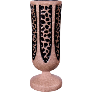 9.62x3.87 Crest 5" Sunset Rose Metal Vase #383