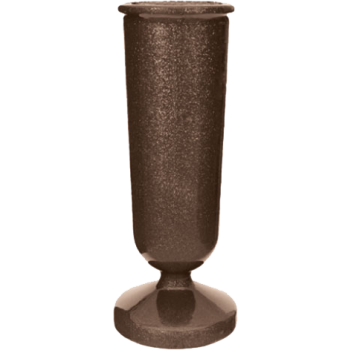 9.62x3.87 Gem 5" Mahogany Inground Metal Vase #1114