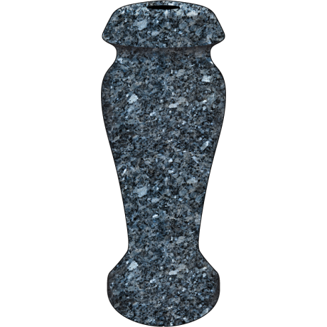 4x4x10 Blue Pearl Granite Round Cemetery Vase #2165