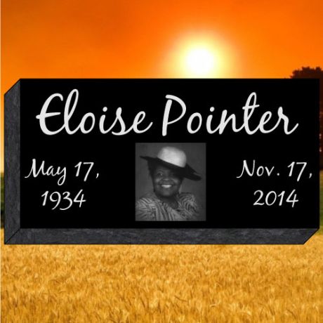 24x12x4 Black Granite Laser Etched Photo Flat Headstone Grave Marker #308L